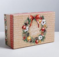 Подарочная коробка «С Новым годом», 28 × 18.5 × 11.5 см